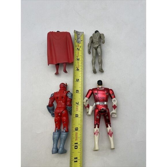 Lot of 8 Action Figures Power Rangers Iron Man Superman Batman Robin & more